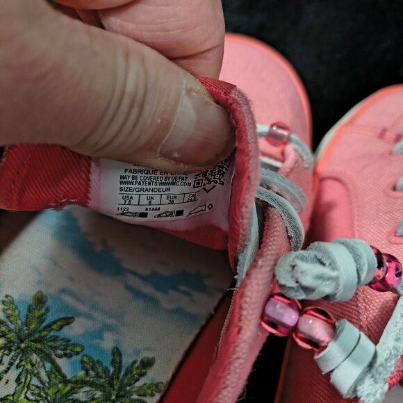 Sperry Flamingo Pink Beaded Top Sliders Size 7.5 (334) - Picture 4 of 7